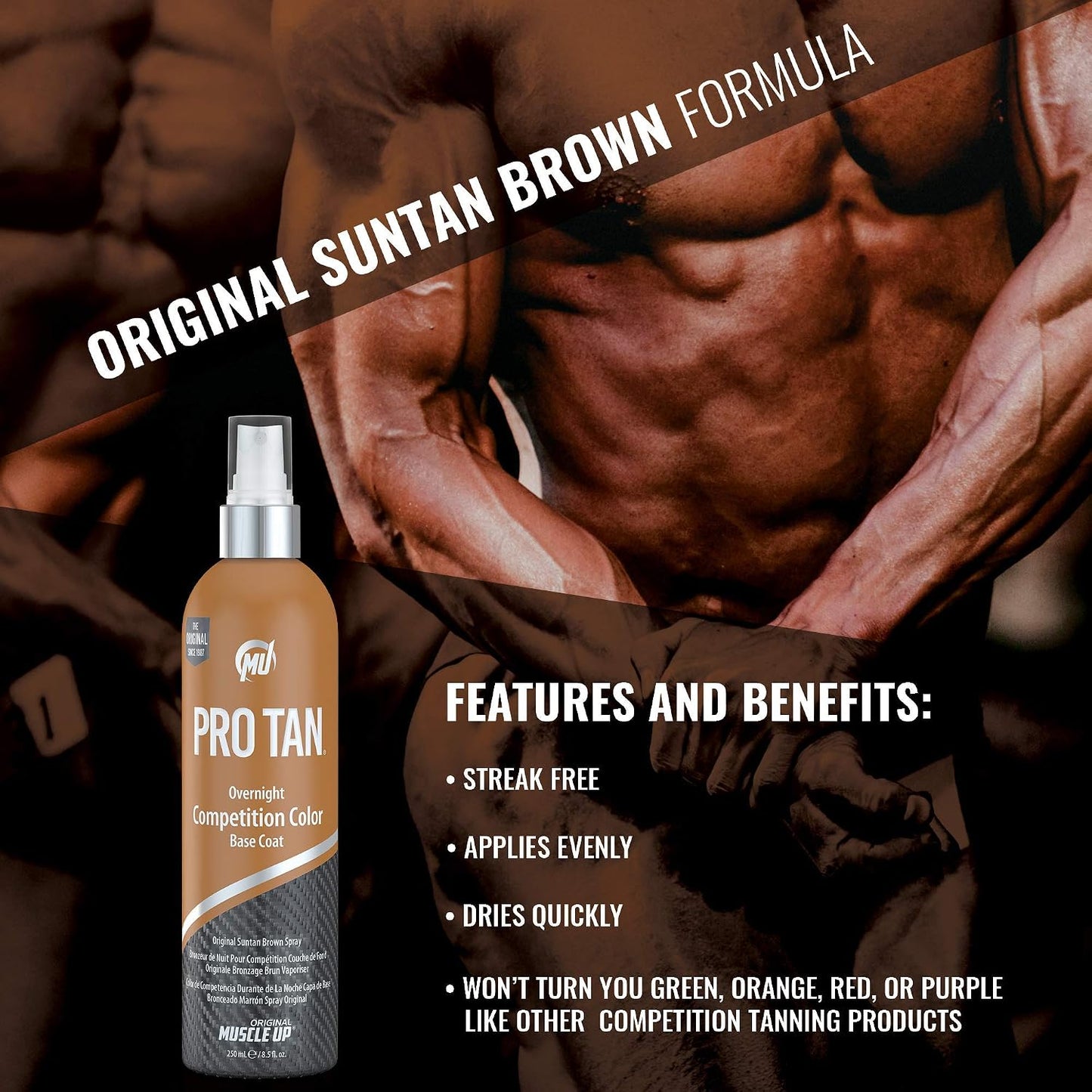 Pro Tan Overnight Competition Color, Original Suntan Brown Formula 8.5 fl oz (8.5 fl oz)