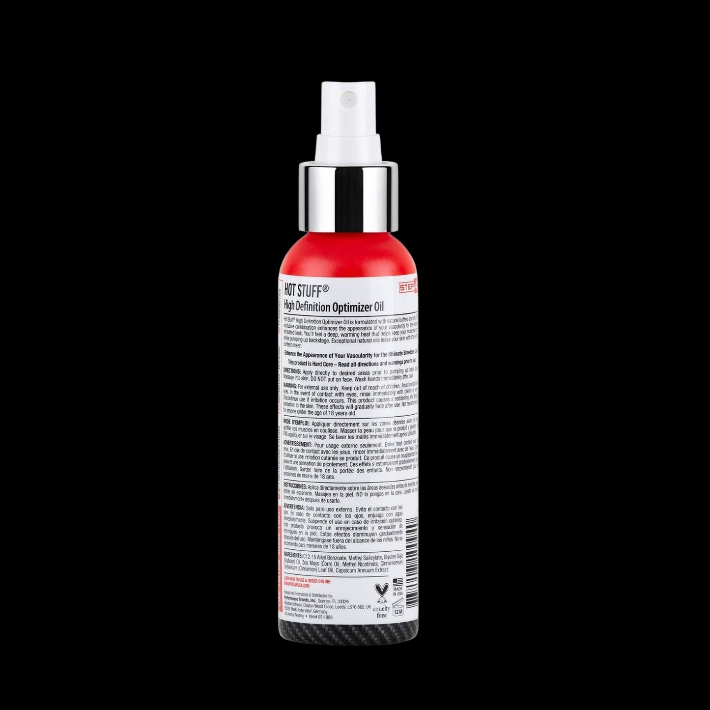 Pro Tan Hot Stuff - High Definition Maximum Vascularity Optimizing Oil (4 fl oz per Original Muscle Up